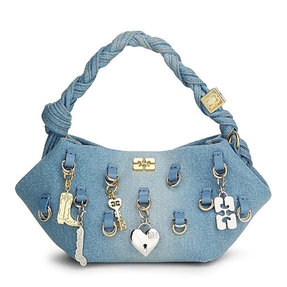 Ganni Stylish Blue Denim Handbag - Picture 2 of 4